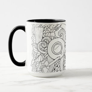 Coffee And Tea Doodle Mug