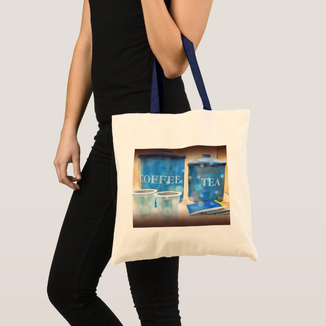Coffee And Tea Picture Tote Bag (Front (Product))