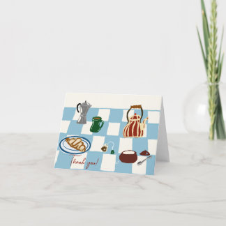 Coffee and tea thank you card 