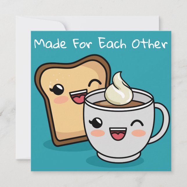 Coffee And Toast Holiday Card (Front)