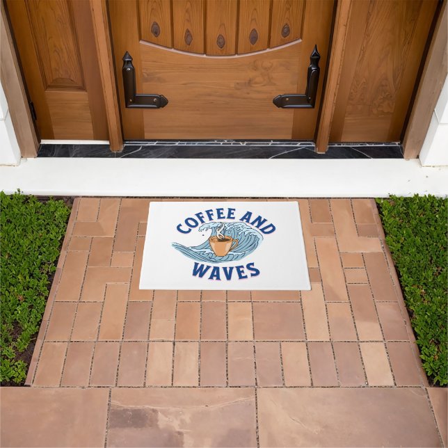 Coffee and Waves Doormat (Outdoor)