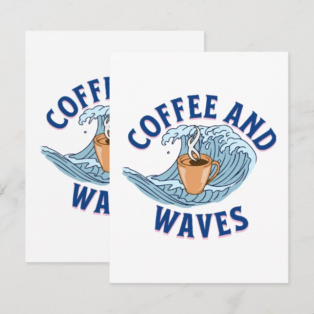 Coffee and Waves Enclosure Card (Front/Back)