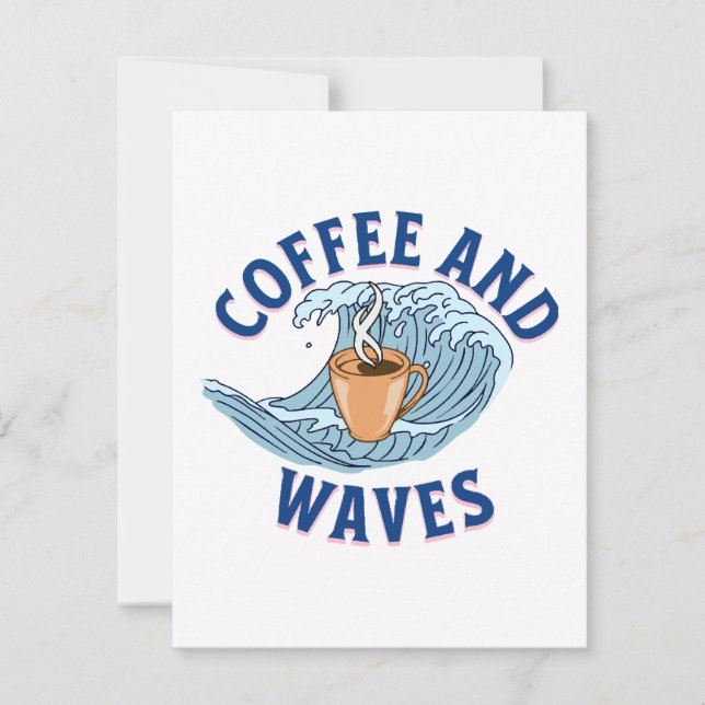 Coffee and Waves RSVP Card (Front)