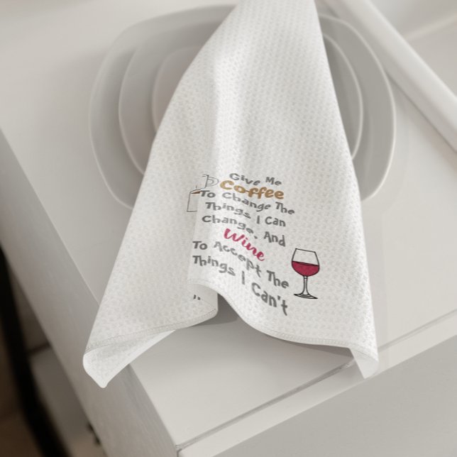 Coffee And Wine Tea Towel (Creator Uploaded)