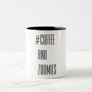 Coffee and Zoomies Two-Tone Coffee Mug