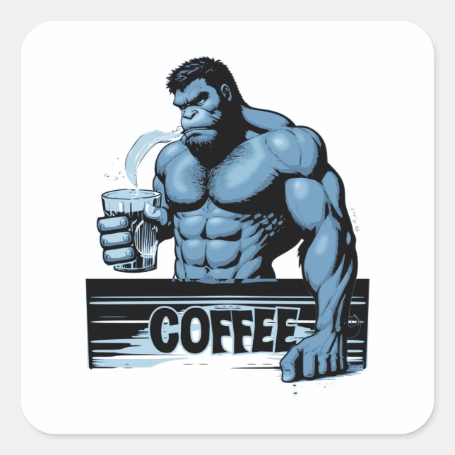 Coffee Ape  Square Sticker (Front)