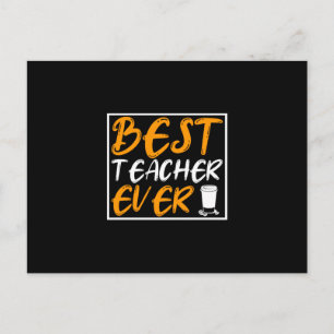 Coffee Art Best Teacher Ever Postcard