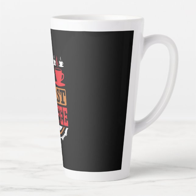 Coffee Art But First Coffee Latte Mug (Right)