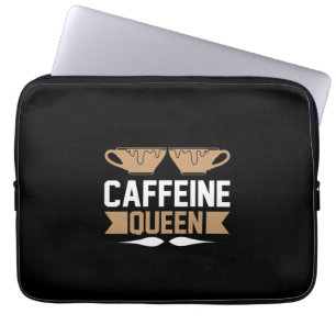 Coffee Art Caffeine Queen Laptop Sleeve
