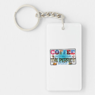 Coffee Art Cofee And Friend Key Ring