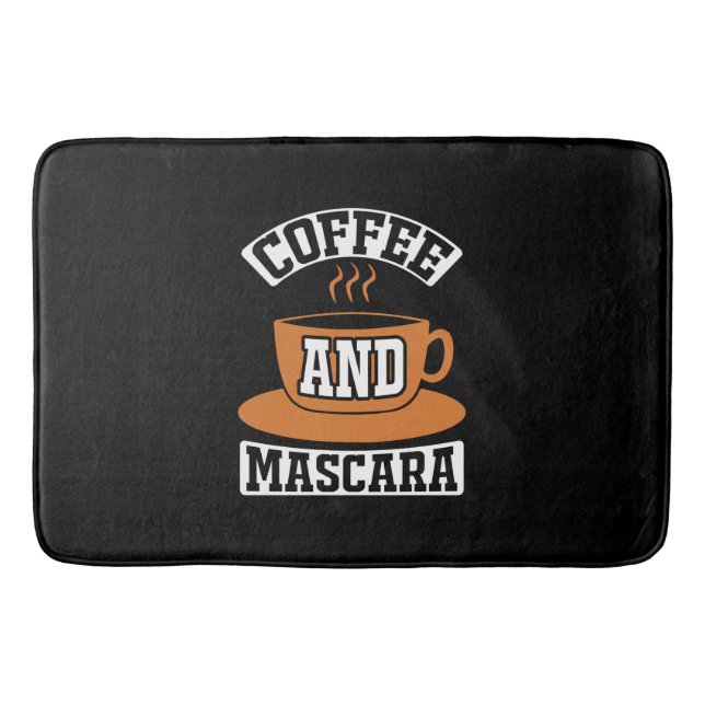 Coffee Art Coffee And Mascara Bath Mat (Front)