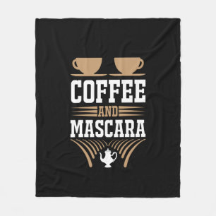 Coffee Art Coffee And Mascara Fleece Blanket
