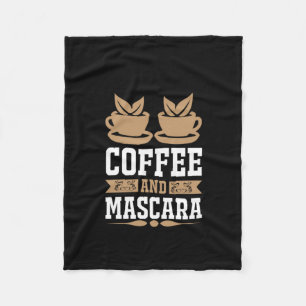 Coffee Art Coffee And Mascara Fleece Blanket