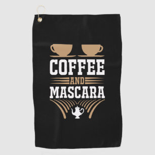 Coffee Art Coffee And Mascara Golf Towel
