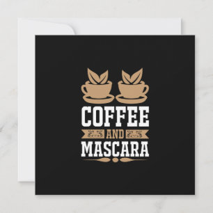 Coffee Art Coffee And Mascara Holiday Card