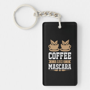 Coffee Art Coffee And Mascara Key Ring