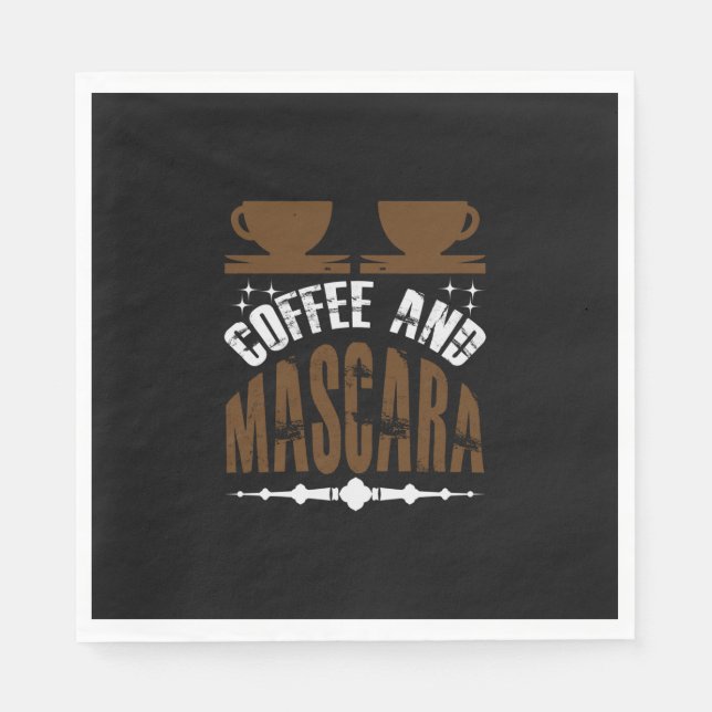 Coffee Art Coffee And Mascara Napkin (Front)