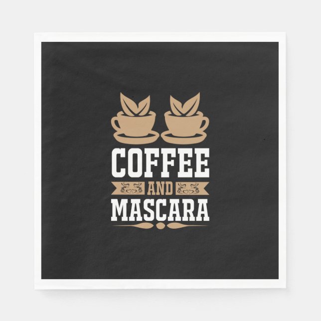 Coffee Art Coffee And Mascara Napkin (Front)