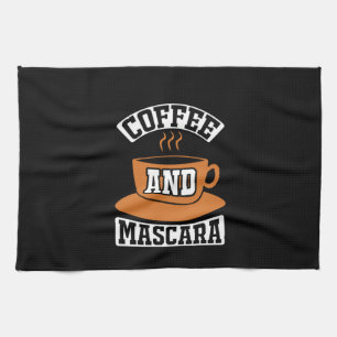 Coffee Art Coffee And Mascara Tea Towel