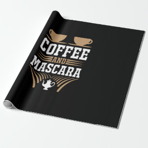 Coffee Art Coffee And Mascara Wrapping Paper