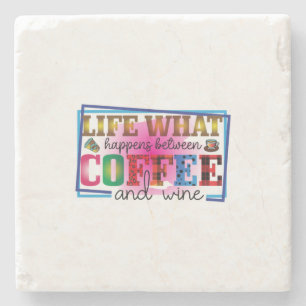 Coffee Art Coffee And Wine Stone Coaster