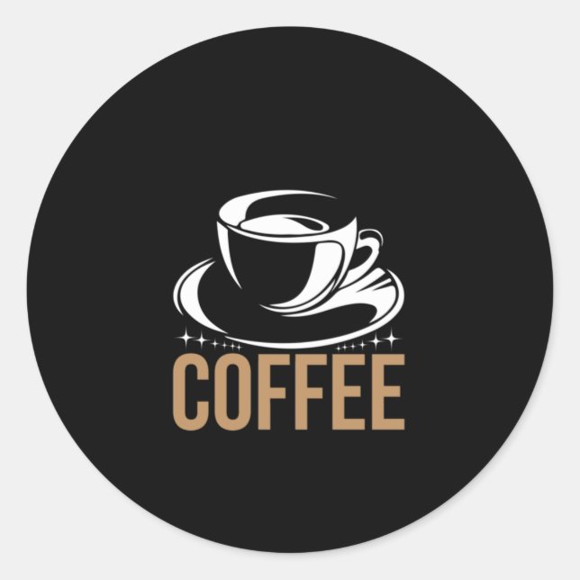 Coffee Art Coffee Classic Round Sticker (Front)