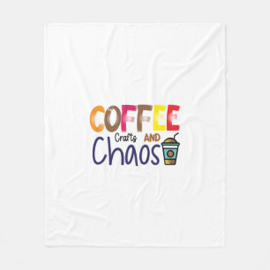 Coffee Art Coffee Crafts And Chaos Fleece Blanket