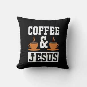 Coffee Art Coffee & Jesus Cushion