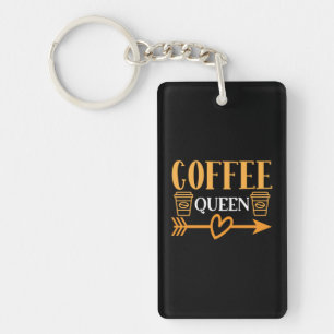 Coffee Art Coffee Queen Key Ring