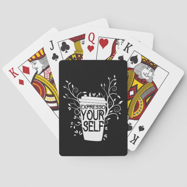 Coffee Art Expresso Yourself Playing Cards (Back)
