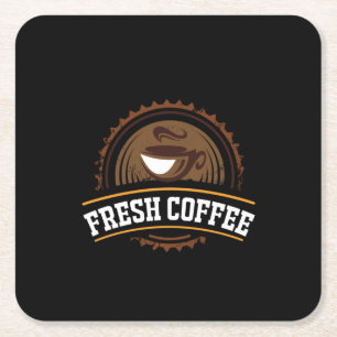 Coffee Art Fresh Coffee Square Paper Coaster