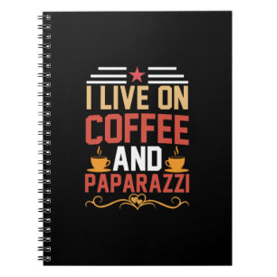 Coffee Art I Live On Coffee Notebook