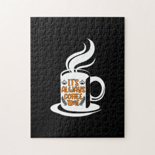 Coffee Art Its Always Coffee Time Jigsaw Puzzle