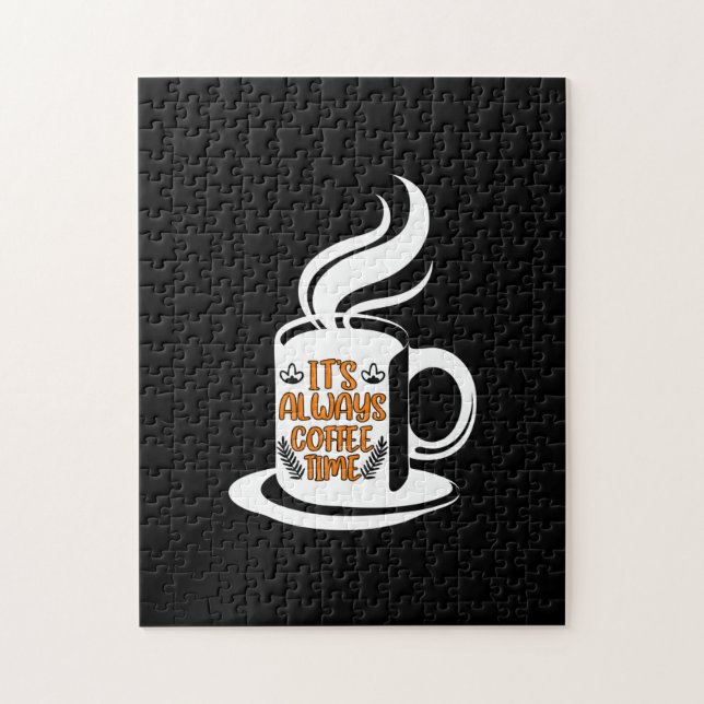 Coffee Art Its Always Coffee Time Jigsaw Puzzle (Vertical)