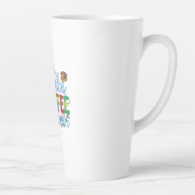 Coffee Art Make Coffee Not War Latte Mug (Right)