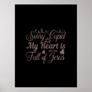 Coffee Art My Heart Is Full Of Jesus Poster