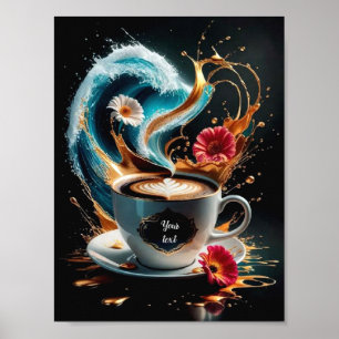 Coffee art poster