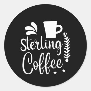 Coffee Art Sterling Coffee Classic Round Sticker