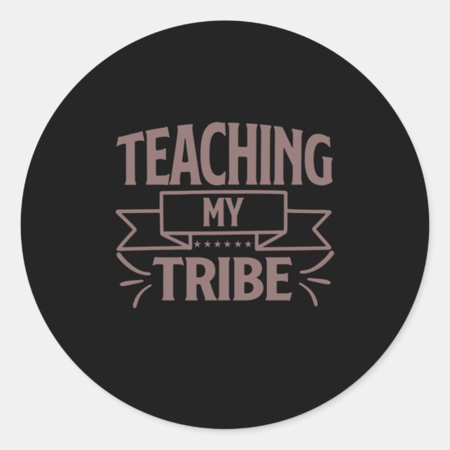 Coffee Art Teaching My Tribe Classic Round Sticker (Front)