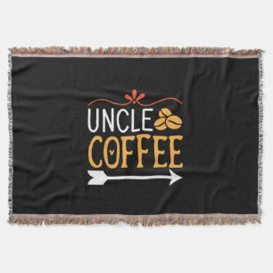 Coffee Art Uncle Coffee Throw Blanket