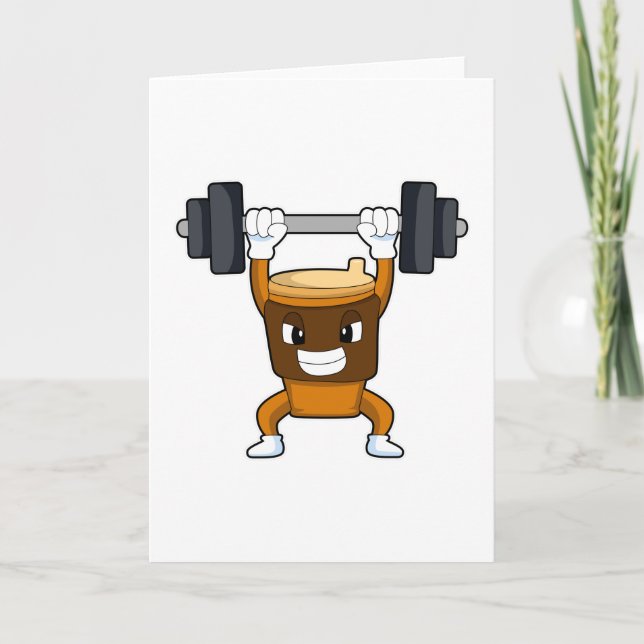 Coffee at Strength training with Barbell Card (Front)