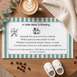Coffee Baby Is Brew Modern Baby Shower Enclosure Card
