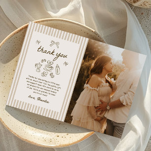 Coffee Baby is Brewing Baby Shower Photo Thank You Card