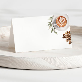Coffee Baby Shower - a Baby is Brewing Food Label Place Card