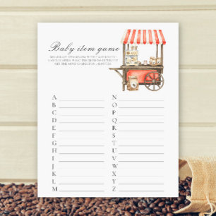 Coffee baby shower Baby Item Game