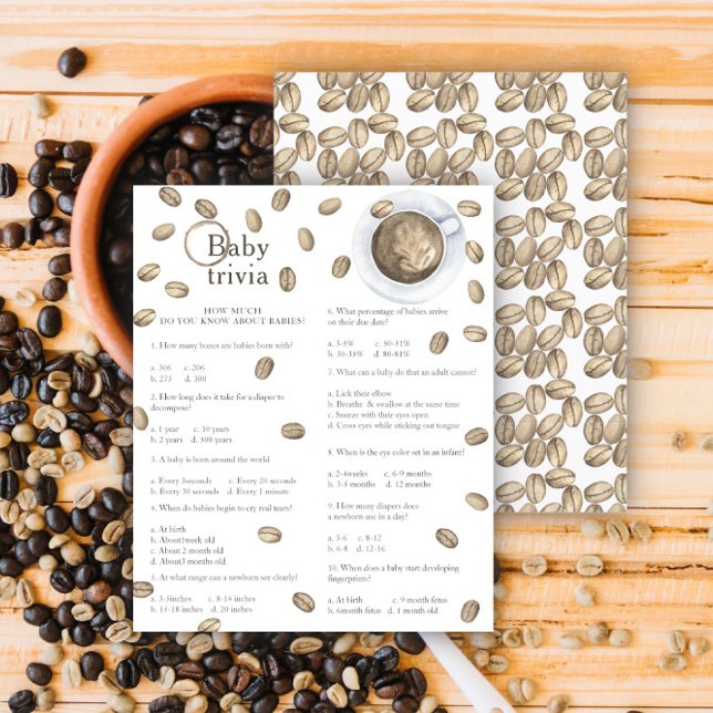 Coffee baby shower - Baby Trivia Game (Creator Uploaded)