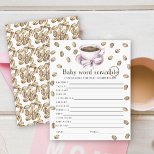 Coffee baby shower - Baby Word Scramble