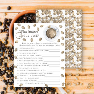 Coffee baby shower - Game Who knows daddy best