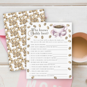 Coffee baby shower - Game Who knows daddy best