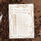 Coffee Baby Shower Guess Who Game Card